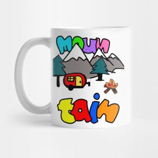 Mountain Cute Draw Cartoon Mug